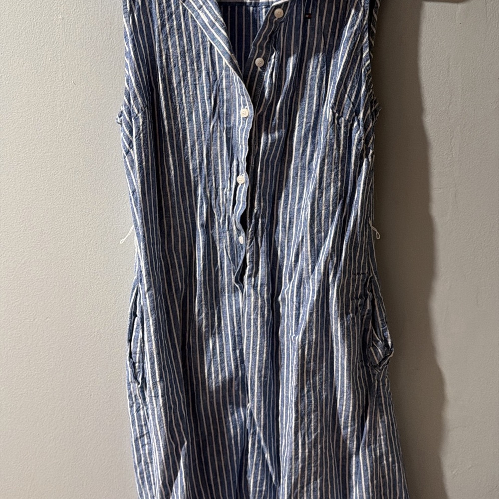 Tommy Hilfiger Blue and White Striped Dress